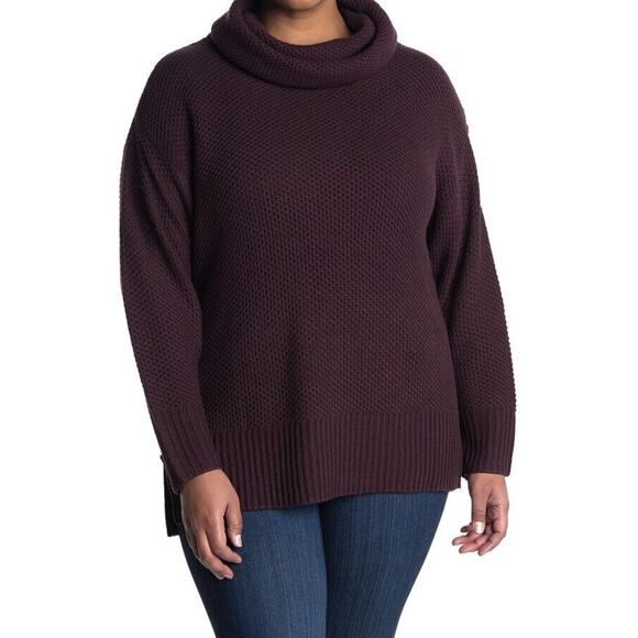 SANCTUARY NEW $128 Long Sleeve Cowl Neck Tunic Sweater in Amethyst Small - Picture 1 of 3